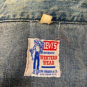 Levi’s VTG Sawtooth Big E Tab Men’s Large Pearl Snap Western